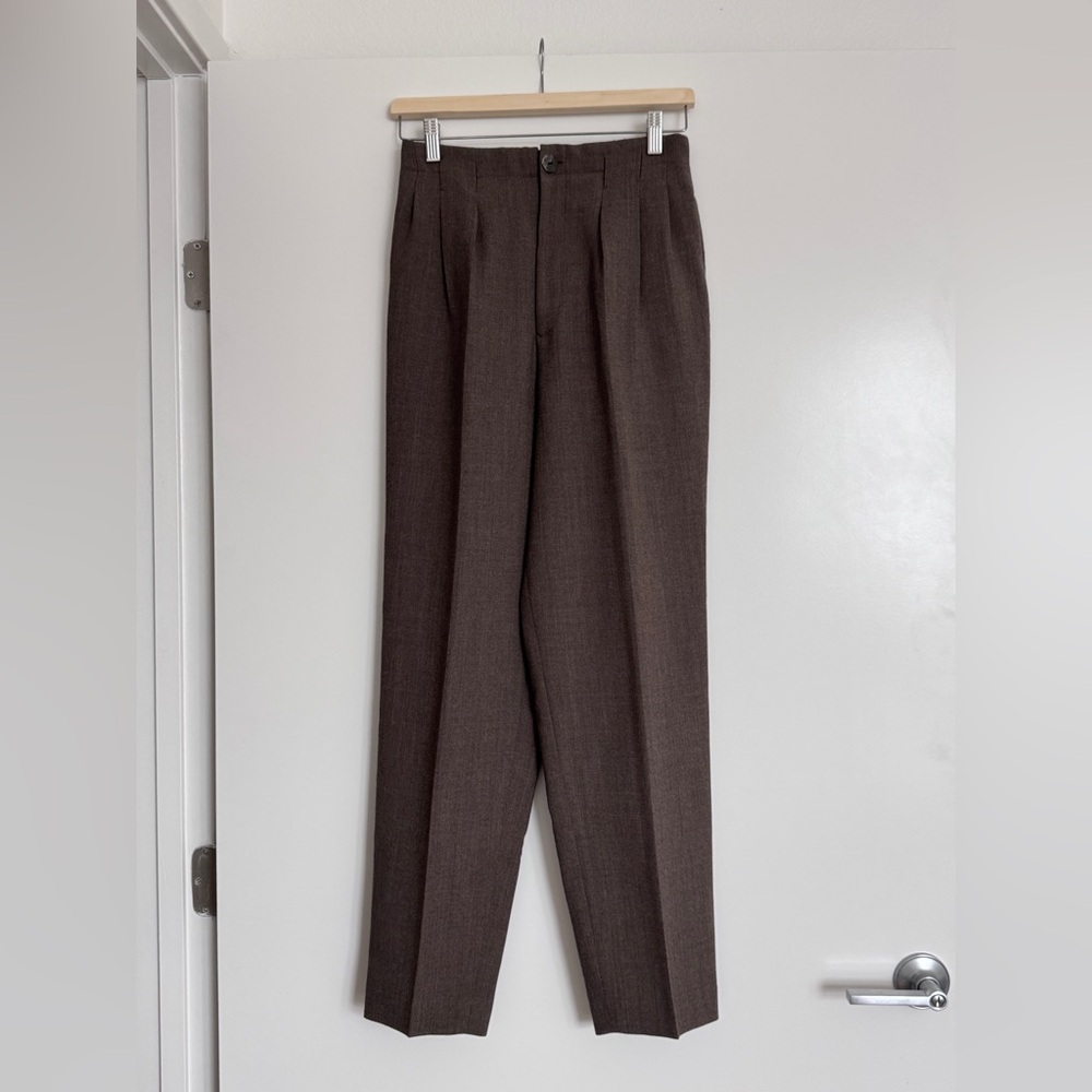 WINE (Japanese Brand) Wool Pleated Trousers